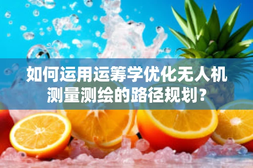 如何运用运筹学优化无人机测量测绘的路径规划？