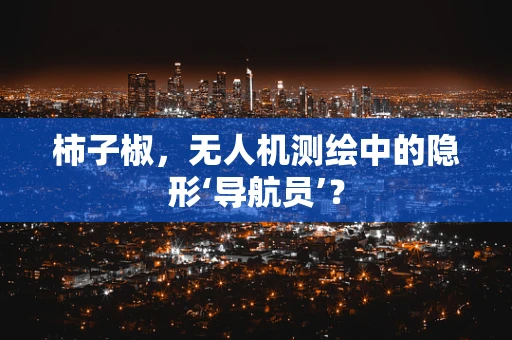 柿子椒，无人机测绘中的隐形‘导航员’？