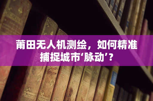 莆田无人机测绘，如何精准捕捉城市‘脉动’？