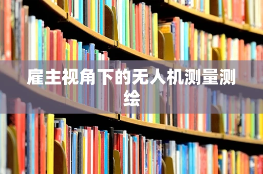 雇主视角下的无人机测量测绘