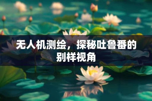 无人机测绘，探秘吐鲁番的别样视角